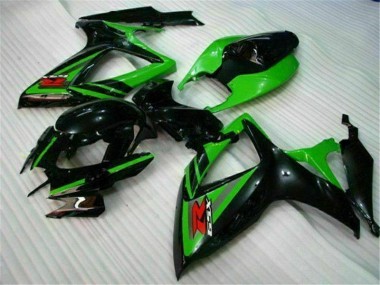 Discount 2006-2007 Black Green Suzuki GSXR 600/750 Replacement Motorcycle Fairings UK