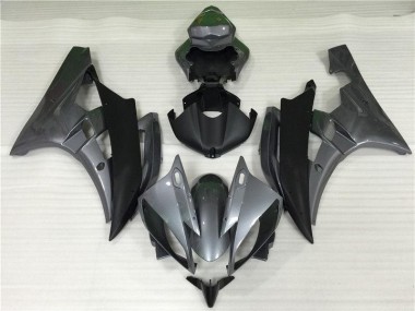 Discount 2006-2007 Grey Black Yamaha YZF R6 Bike Fairing Kit UK