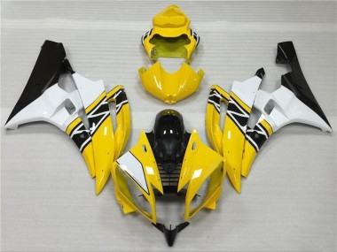 Discount 2006-2007 Yellow White Black Yamaha YZF R6 Motorbike Fairing Kits UK