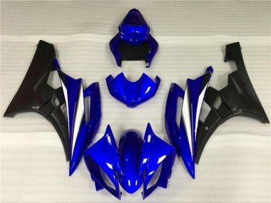 Discount 2006-2007 Blue Black Yamaha YZF R6 Motorcycle Fairings Kits UK