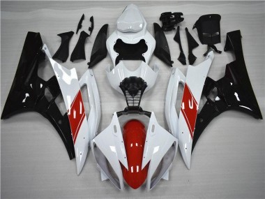Discount 2006-2007 Red White Black Yamaha YZF R6 Moto Fairings UK
