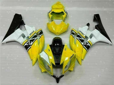 Discount 2006-2007 Yellow White Black Yamaha YZF R6 Motorcylce Fairings UK