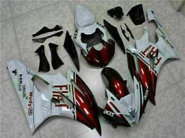 Discount 2006-2007 Brown White Yamaha YZF R6 Motorcycle Fairing Kit UK