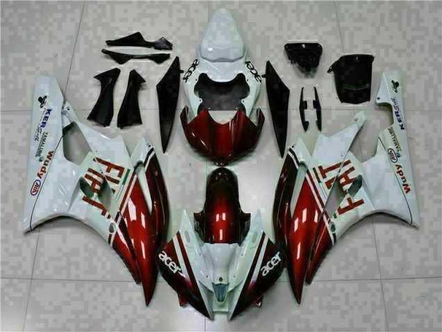 Discount 2006-2007 Brown White Yamaha YZF R6 Motorcycle Fairing Kit UK
