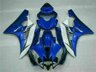 Discount 2006-2007 Blue White Yamaha YZF R6 Bike Fairings UK