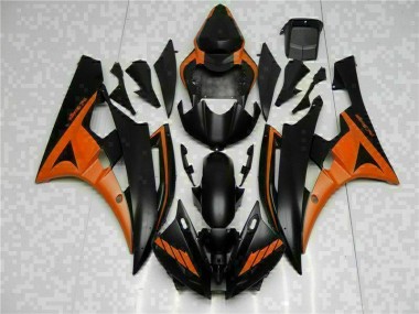 Discount 2006-2007 Orange Black Yamaha YZF R6 Bike Fairing UK