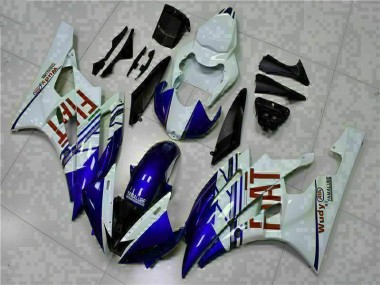 Discount 2006-2007 White Blue Yamaha YZF R6 Bike Fairings & Bodywork UK