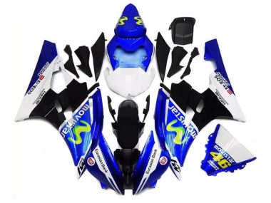 Discount 2006-2007 Blue Black White Yamaha YZF R6 Motor Fairings UK
