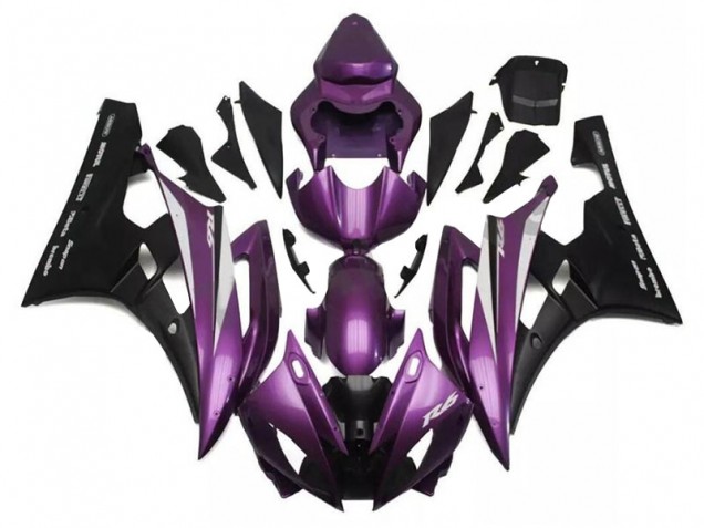 Discount 2006-2007 Purple Black Yamaha YZF R6 Motorcylce Fairings UK