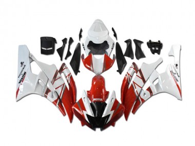 Discount 2006-2007 Red White Yamaha YZF R6 Motorcycle Fairings & Bodywork UK