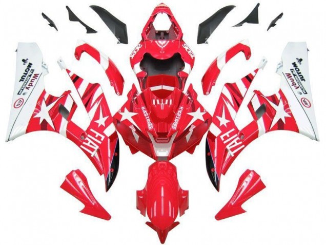 Discount 2006-2007 Red White Star Fiat Yamaha YZF R6 Motorbike Fairings UK Discount 2006-2007 Red White Star Fiat Yamaha YZF R6 Motorbike Fairings UK