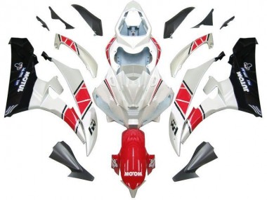 Discount 2006-2007 White Red Black Yamaha YZF R6 Bike Fairings UK
