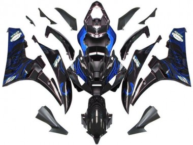 Discount 2006-2007 Black Blue Flame Yamaha YZF R6 Motor Bike Fairings UK