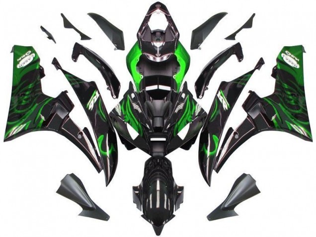 Discount 2006-2007 Black Green Flame Yamaha YZF R6 Bike Fairing Kit UK Discount 2006-2007 Black Green Flame Yamaha YZF R6 Bike Fairing Kit UK