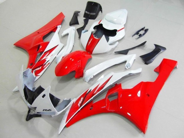 Discount 2006-2007 Red White Yamaha YZF R6 Motorcycle Fairings Kit UK Discount 2006-2007 Red White Yamaha YZF R6 Motorcycle Fairings Kit UK
