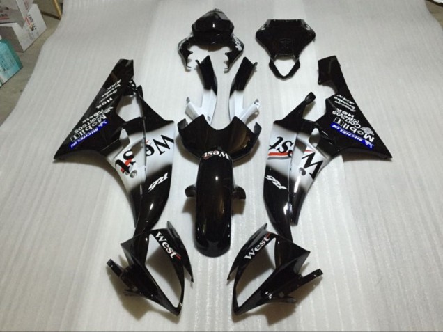 Discount 2006-2007 Glossy Black Yamaha YZF R6 Bike Fairing UK