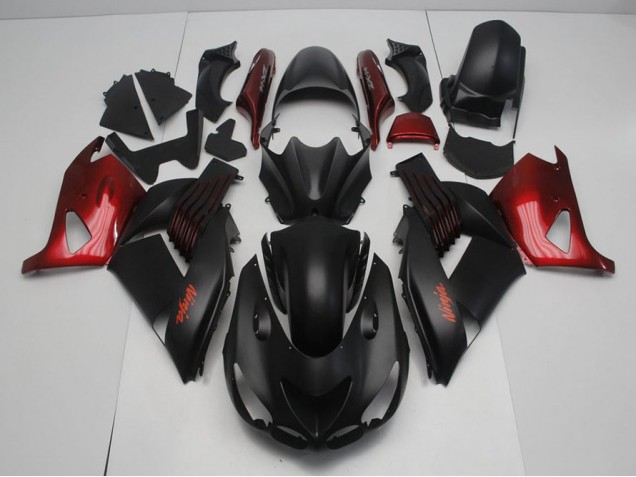Discount 2006-2011 Matte Black and Red Kawasaki ZX14R ZZR1400 Motorcycle Fairing Kit UK Discount 2006-2011 Matte Black and Red Kawasaki ZX14R ZZR1400 Motorcycle Fairing Kit UK