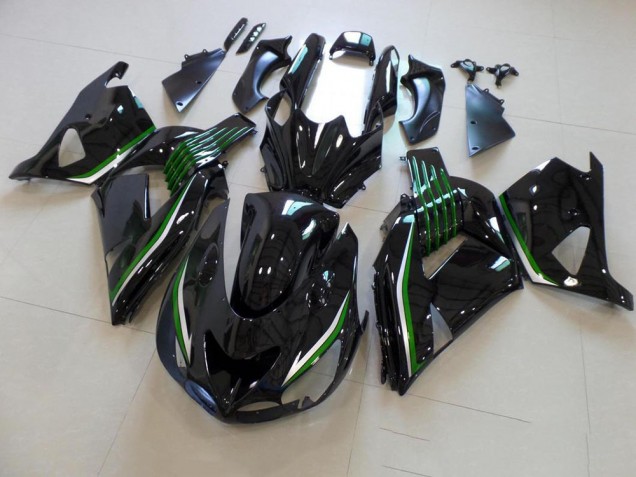 Discount 2006-2011 Glossy Black with Green Line Kawasaki ZX14R ZZR1400 Motor Bike Fairings UK Discount 2006-2011 Glossy Black with Green Line Kawasaki ZX14R ZZR1400 Motor Bike Fairings UK