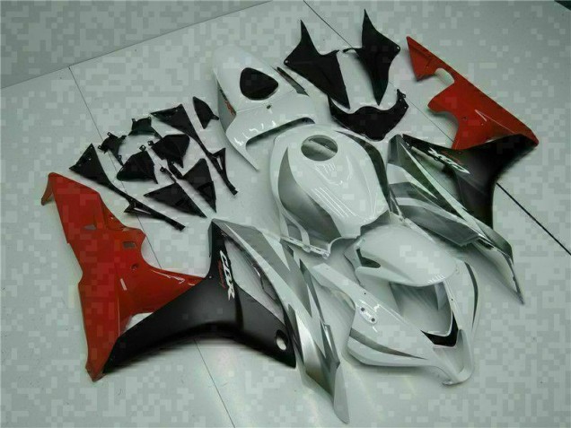 Discount 2007-2008 White Black Red Honda CBR600RR Bike Fairings UK Discount 2007-2008 White Black Red Honda CBR600RR Bike Fairings UK