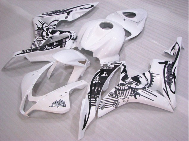Discount 2007-2008 Black White Honda CBR600RR Replacement Motorcycle Fairings UK
