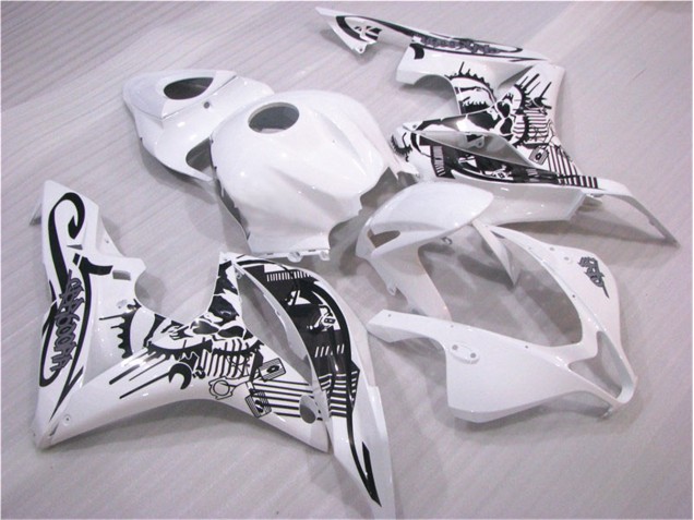 Discount 2007-2008 Black White Honda CBR600RR Replacement Motorcycle Fairings UK