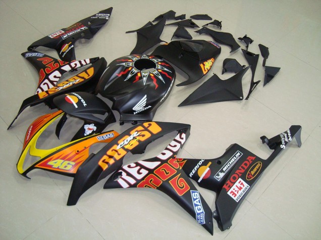 Discount 2007-2008 Matte Black Rossi Honda CBR600RR Motorcycle Fairing Kits UK Discount 2007-2008 Matte Black Rossi Honda CBR600RR Motorcycle Fairing Kits UK