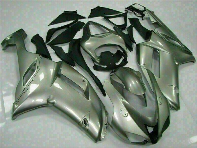 Discount 2007-2008 Silver Kawasaki ZX6R Motorcycle Fairings Kits UK Discount 2007-2008 Silver Kawasaki ZX6R Motorcycle Fairings Kits UK