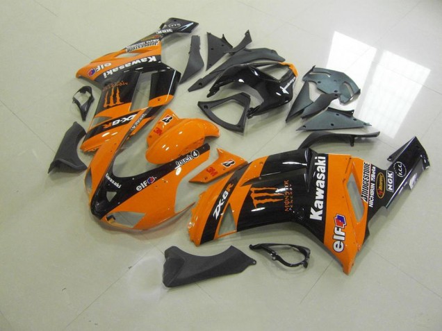 Discount 2007-2008 Orange Monster Kawasaki ZX6R Motor Fairings UK Discount 2007-2008 Orange Monster Kawasaki ZX6R Motor Fairings UK