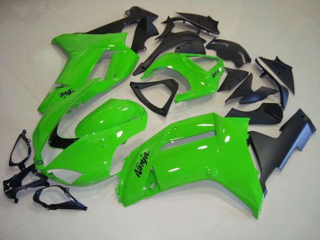 Discount 2007-2008 Green Matte Black Kawasaki ZX6R Motorcycle Fairing UK Discount 2007-2008 Green Matte Black Kawasaki ZX6R Motorcycle Fairing UK
