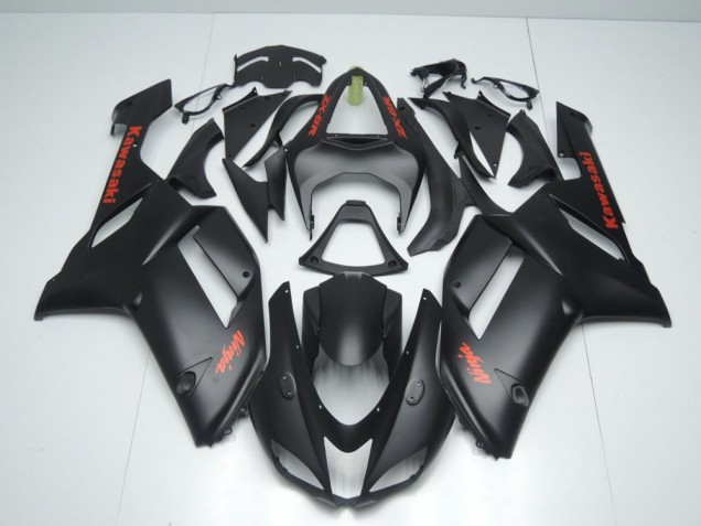 Discount 2007-2008 Matte Black with Red Sticker Kawasaki ZX6R Motorbike Fairing UK Discount 2007-2008 Matte Black with Red Sticker Kawasaki ZX6R Motorbike Fairing UK