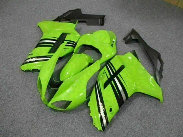 Discount 2007-2008 Green Black Kawasaki ZX6R Motorcycle Fairings Kit UK Discount 2007-2008 Green Black Kawasaki ZX6R Motorcycle Fairings Kit UK