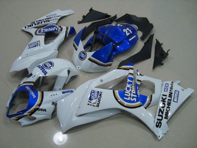 Discount 2007-2008 Blue Lucky Strike Suzuki GSXR 1000 K7 Motorbike Fairing UK Discount 2007-2008 Blue Lucky Strike Suzuki GSXR 1000 K7 Motorbike Fairing UK