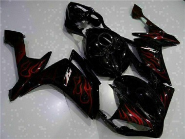 Discount 2007-2008 Black Yamaha YZF R1 Motorcylce Fairings UK