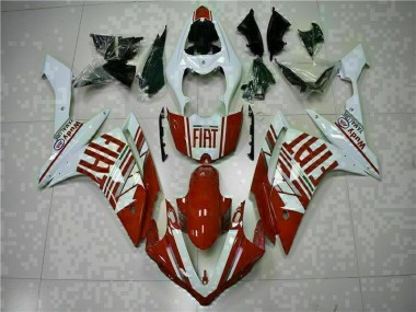 Discount 2007-2008 Red White Yamaha YZF R1 Motorcycle Fairings UK