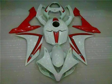 Discount 2007-2008 White Red Yamaha YZF R1 Motorbike Fairing UK