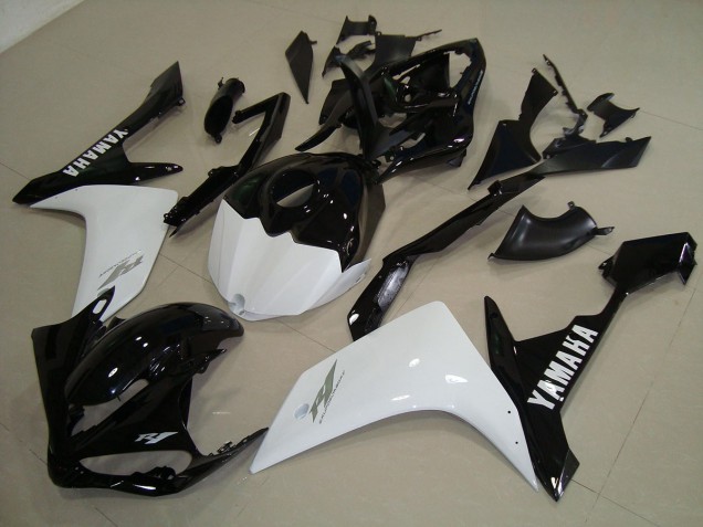 Discount 2007-2008 Black White Gold Yamaha YZF R1 Replacement Fairings UK