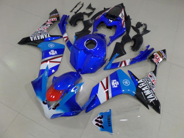 Discount 2007-2008 Blue White Black Stickers Yamaha YZF R1 Motorcycle Fairing UK Discount 2007-2008 Blue White Black Stickers Yamaha YZF R1 Motorcycle Fairing UK