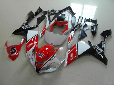 Discount 2007-2008 Red White Stickers Yamaha YZF R1 Motorbike Fairing Kits UK