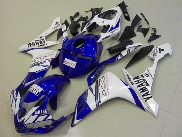 Discount 2007-2008 White Blue Tri Colour Yamaha YZF R1 Motorcycle Replacement Fairings UK Discount 2007-2008 White Blue Tri Colour Yamaha YZF R1 Motorcycle Replacement Fairings UK