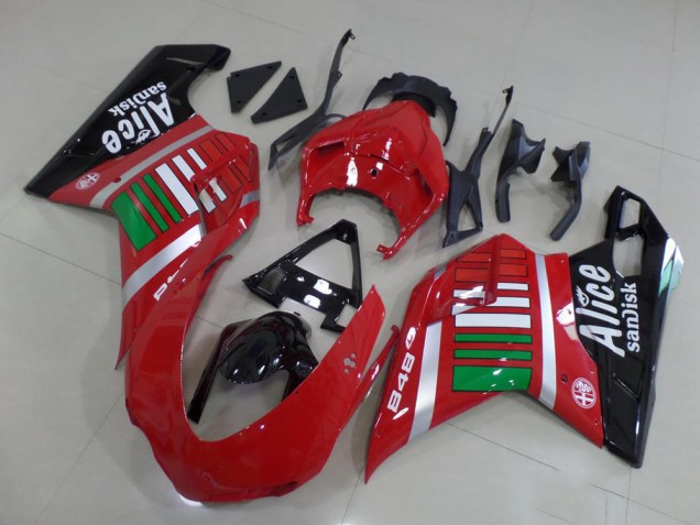 Discount 2007-2014 Alice with Green Ducati 848 1098 1198 Motorcycle Bodywork UK Discount 2007-2014 Alice with Green Ducati 848 1098 1198 Motorcycle Bodywork UK