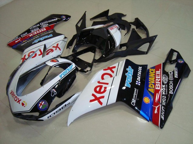 Discount 2007-2014 Black Xerox Ducati 848 1098 1198 Motorcycle Replacement Fairings UK Discount 2007-2014 Black Xerox Ducati 848 1098 1198 Motorcycle Replacement Fairings UK