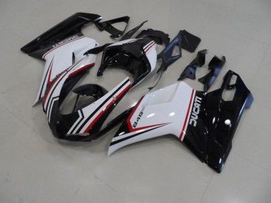 Discount 2007-2014 Black Tricolor Ducati 848 1098 1198 Replacement Fairings UK