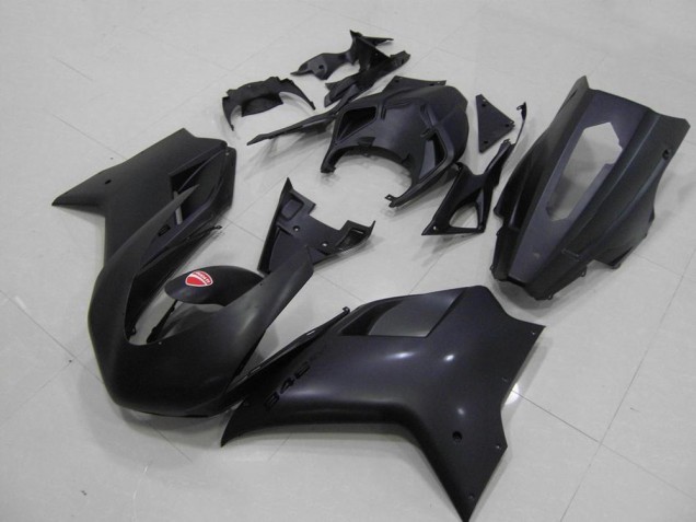 Discount 2007-2014 Matte Black Racing Verision Ducati 848 1098 1198 Bike Fairings UK