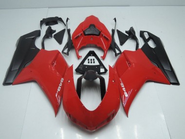 Discount 2007-2014 OEM Style Red with Matte Black Side Ducati 848 1098 1198 Motor Bike Fairings UK