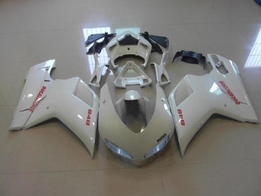 Discount 2007-2014 Pearl White Red Decals Ducati 848 1098 1198 Motor Fairings UK