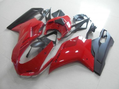 Discount 2007-2014 Red Black Ducati 848 1098 1198 Motorcycle Fairing Kits UK