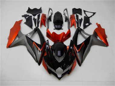 Discount 2008-2010 Black Orange Grey Suzuki GSXR 600/750 Motorbike Fairing Kits UK