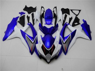 Discount 2008-2010 White Blue Suzuki GSXR 600/750 Motorbike Fairings UK