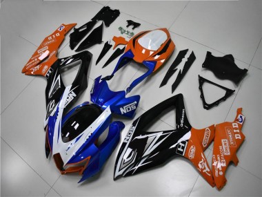 Discount 2008-2010 Blue Orange Suzuki GSXR 600/750 Motorcycle Fairings Kit UK