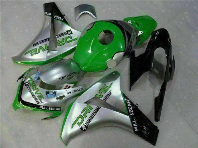 Discount 2008-2011 Green Silver Honda CBR1000RR Moto Fairings UK